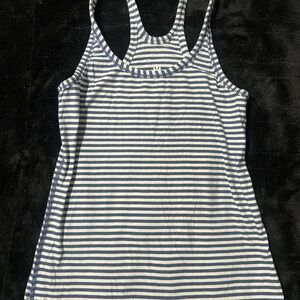 Lululemon Navy and White Striped Women's Athletic top